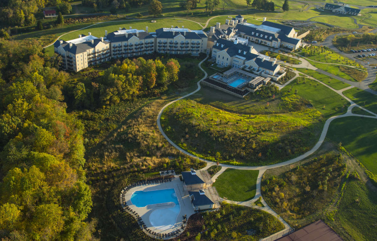 An aerial view of the Salamander Resort in Middleburg, Virginia, taken on October 18, 2013.