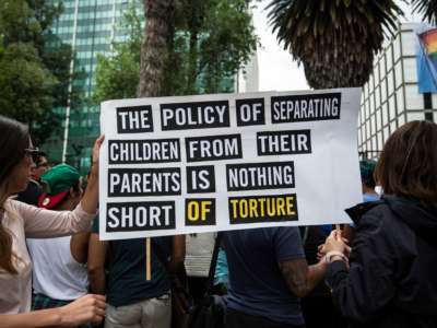 protest against family separation at the U.S-Mexico border