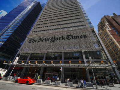 A view of The New York Times headquarters on August 8, 2020.