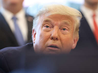 President Donald Trump speaks in the Oval Office on October 23, 2020, in Washington, D.C.