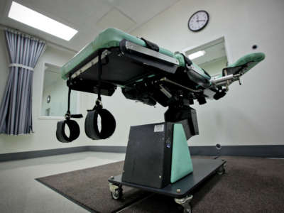 Officials from San Quentin State Prison in California display their Lethal Injection Facility in 2010. California recently placed a moratorium on capital punishment as botched executions and legal challenges raise brutal questions about lethal injection, but other states are moving in the opposite direction by pursuing other methods, such as gas chambers and firing squads.