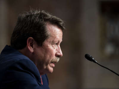 Robert Califf testifies during the Senate Health, Education, Labor and Pensions Committee hearing on the nomination to be commissioner of the Food and Drug Administration on December 14, 2021.