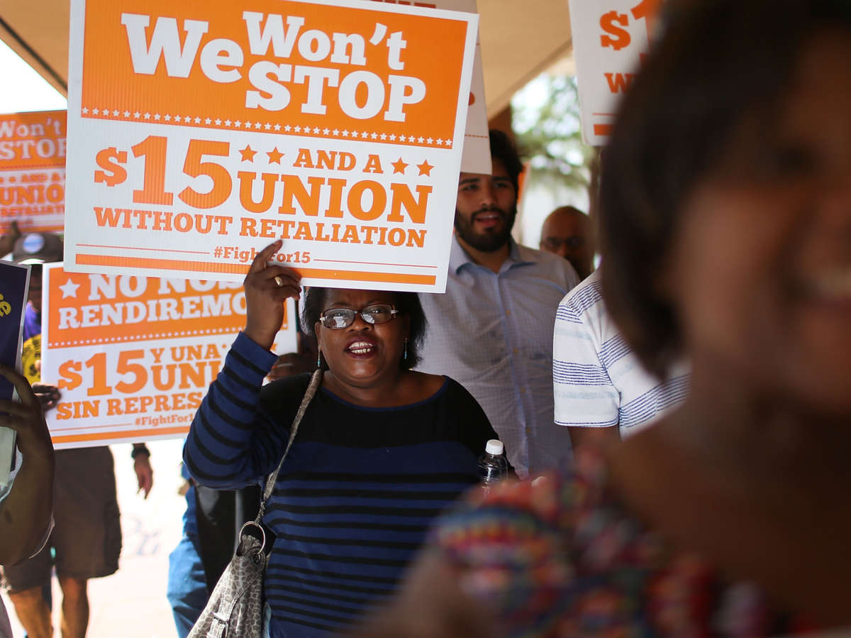 Fast Food Workers Rally For Higher Wages