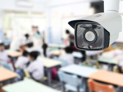 Security camera in classroom