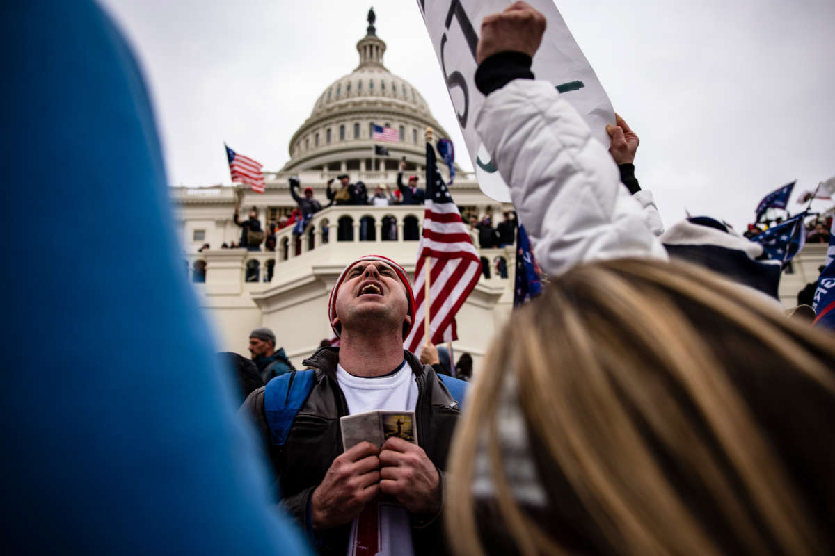 Trump supporters storm the U.S. Capitol following a rally with President Donald Trump on January 6, 2021, in Washington, D.C.