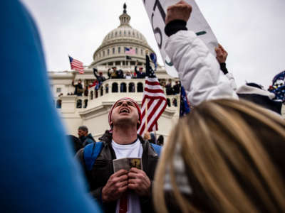 Trump supporters storm the U.S. Capitol following a rally with President Donald Trump on January 6, 2021, in Washington, D.C.