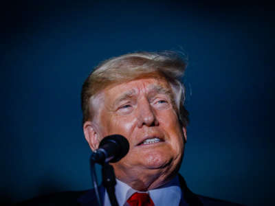 Former President Donald Trump speaks during a rally on July 3, 2021, in Sarasota, Florida.