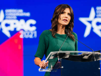 South Dakota Gov. Kristi Noem speaks during the Conservative Political Action Conference.