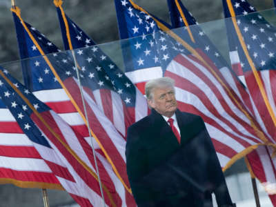 President Donald Trump speaks to supporters from The Ellipse near the White House on January 6, 2021, in Washington, D.C.