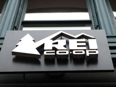 REI's flagship New York store stands in Lower Manhattan on January 25, 2022, in New York City.