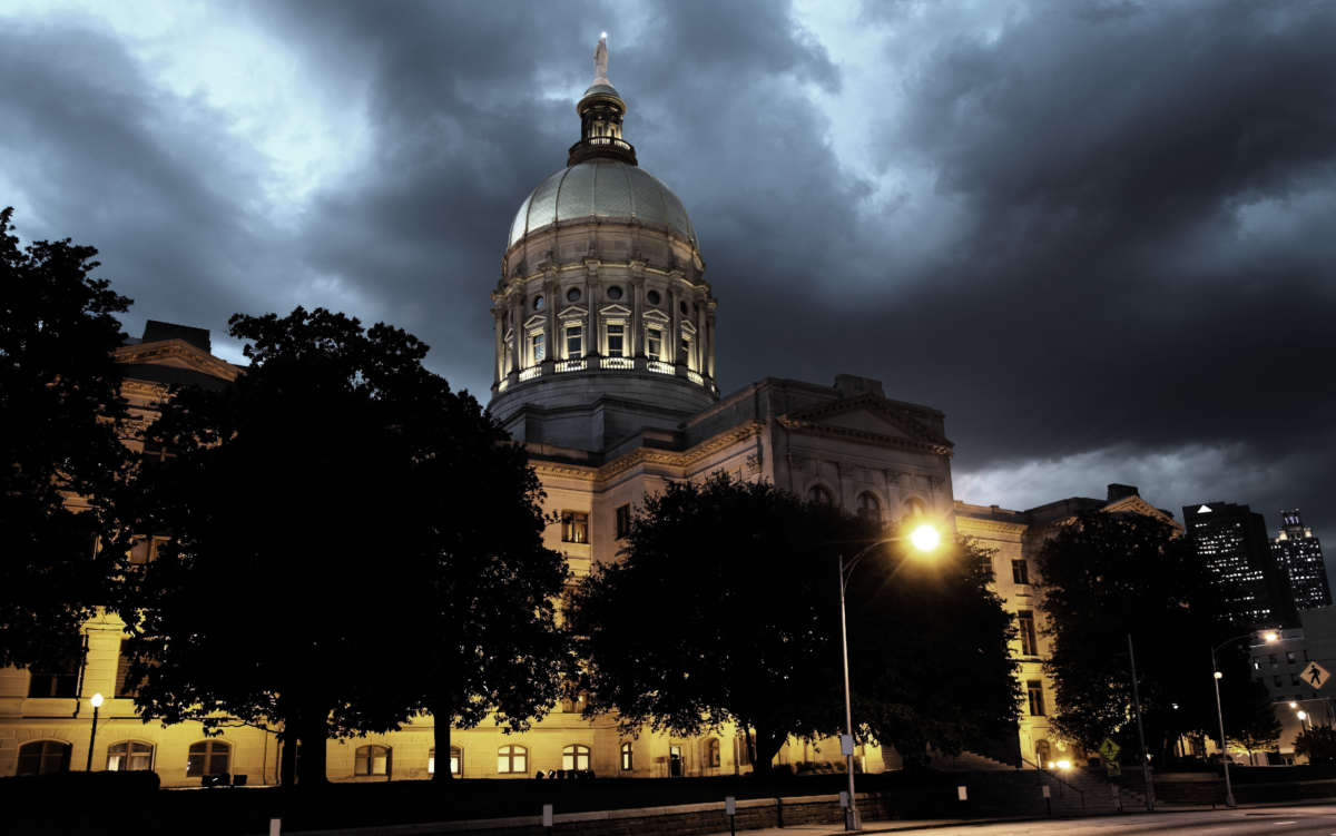 The Georgia state capitol building is pictured in Atlanta, Georgia.