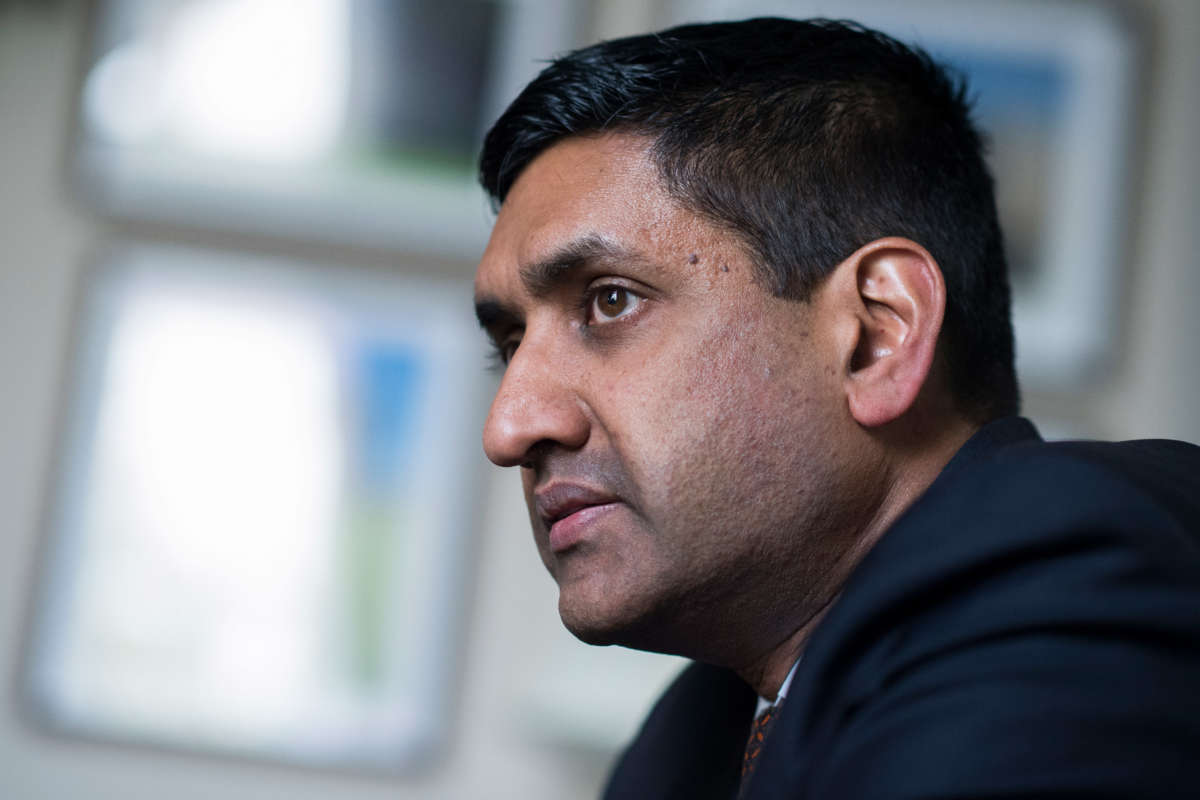 Rep. Ro Khanna is interviewed in his Cannon Building office on April 10, 2019.