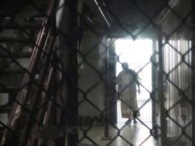 A prisoner is seen in Camp 6 at the Guantánamo Bay (Gitmo) maximum security detention center in Guantánamo, Cuba, on October 22, 2016.