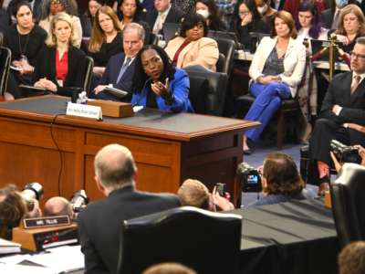 Supreme Court nominee Judge Ketanji Brown Jackson speaks during her confirmation hearing before the Senate Judiciary Committee in the Hart Senate Office Building on Capitol Hill in Washington, D.C., on March 23, 2022.