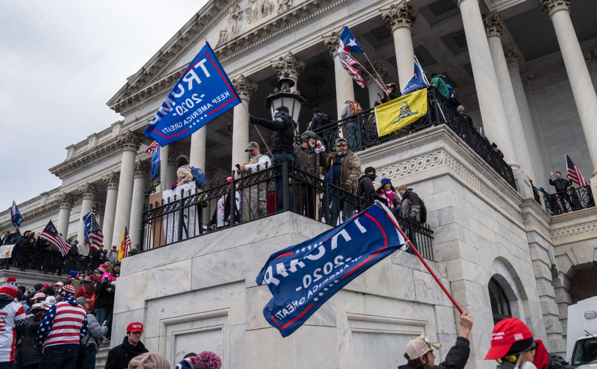 Trump supporters storm the Capitol on January 6, 2021, in Washington, D.C.