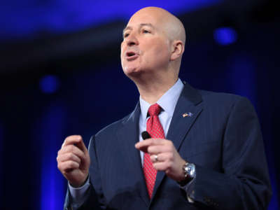 Nebraska Gov. Pete Ricketts speaks at the 2017 Conservative Political Action Conference in National Harbor, Maryland, on February 24, 2017.