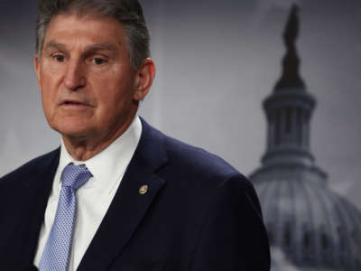 Sen. Joe Manchin speaks at a press conference