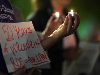 Abortion activists gather at the U.S. Supreme Court in Washington, D.C., on May 2, 2022.