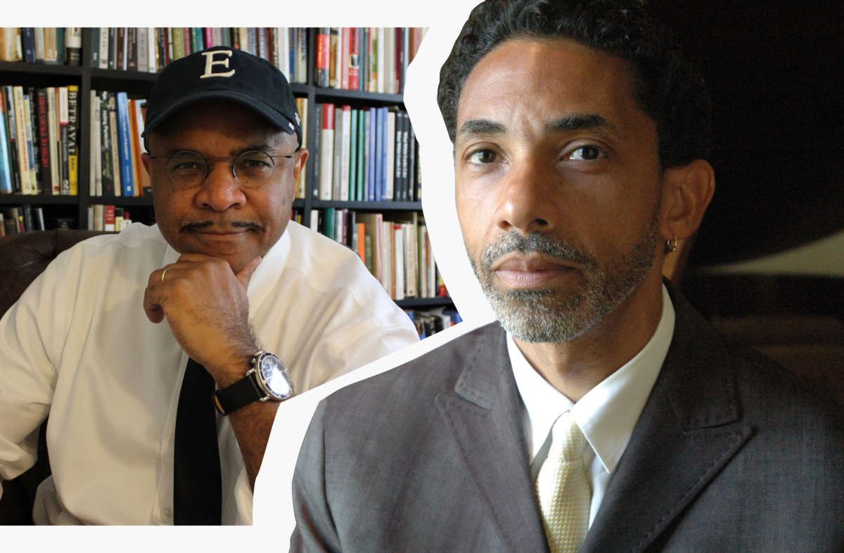 George Yancy, left, speaks to historian Robin Kelley about the current conservative pushback against critical discussions about race and racism, Black pain and suffering, practices of hope, and much more.