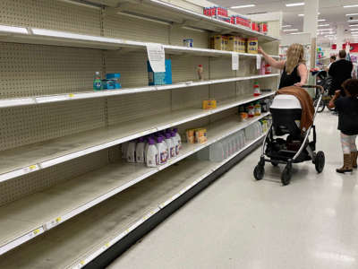 A woman shops for baby formula at Target in Annapolis, Maryland, on May 16, 2022.