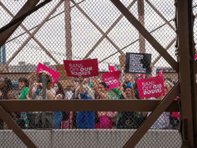 Abortion rights supporters march on May 14, 2022, in New York City.