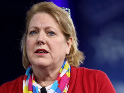 Virginia 'Ginni' Thomas, wife of Supreme Court Associate Justice Clarence Thomas, moderates a panel discussion during the Conservative Political Action Conference at the Gaylord National Resort and Convention Center February 23, 2017, in National Harbor, Maryland.