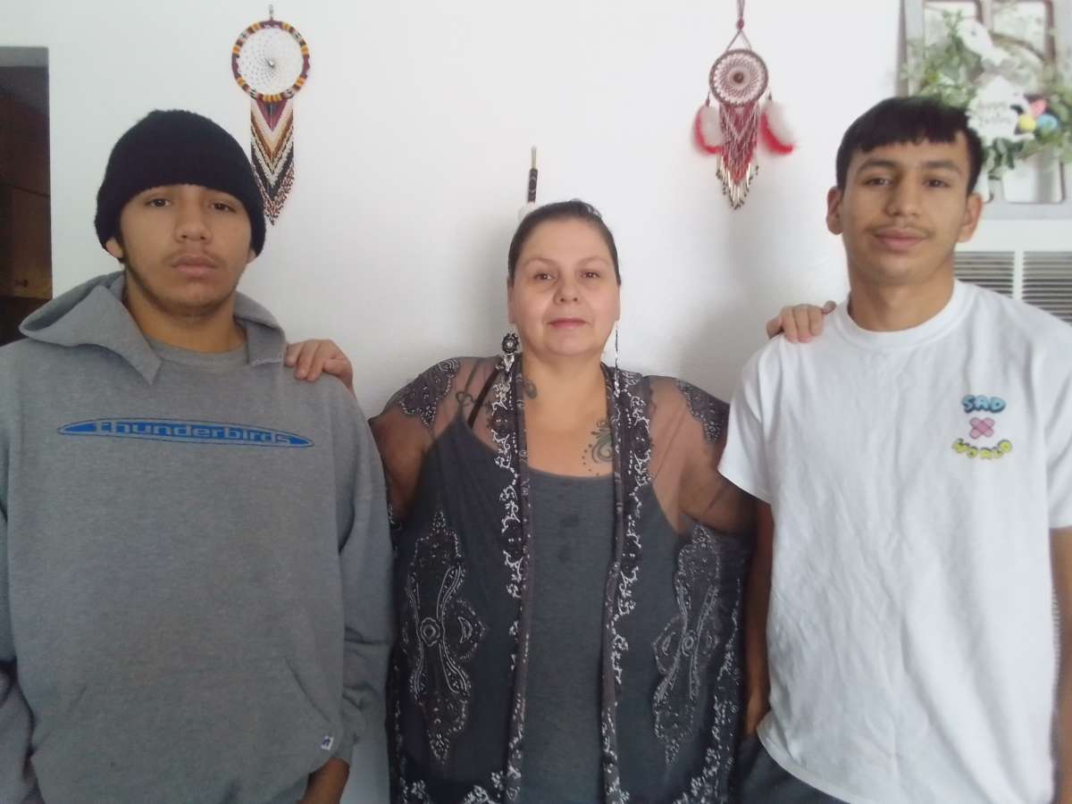 Israel and Eric with their mother Dawn Zephier