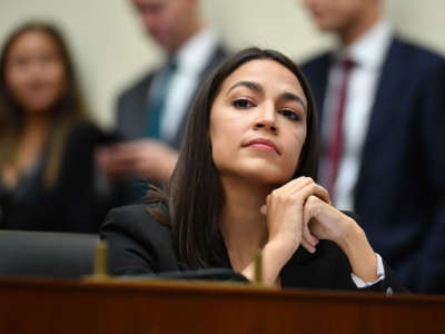 Rep. Alexandria Ocasio-Cortez listens during a hearing in the Rayburn House Office Building in Washington, D.C. on October 23, 2019.