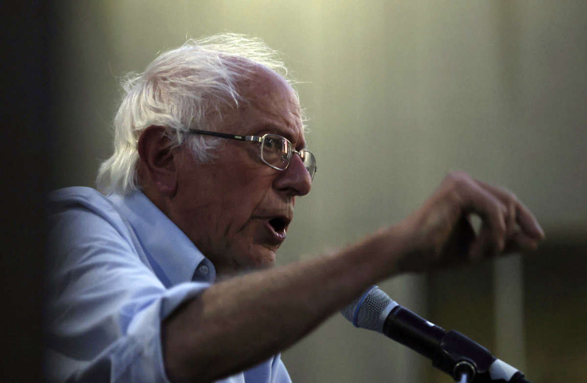 Sen. Bernie Sanders speaks in Chicago, Illinois, on June 16, 2022.