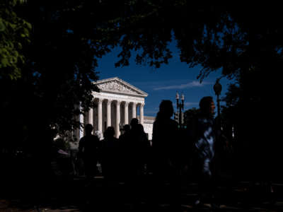 Tourists walk past the Supreme Court on June 28, 2022, in Washington, D.C.