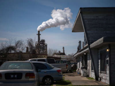 The LyondellBasell refinery near the Houston Ship Channel, part of the Port of Houston, is pictured on March 6, 2019, in Houston, Texas.