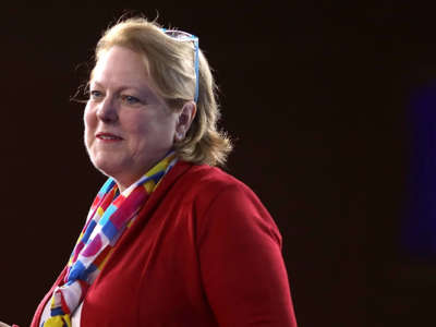 Virginia 'Ginni' Thomas, wife of Supreme Court Associate Justice Clarence Thomas, moderates a pannel discussion during the Conservative Political Action Conference at the Gaylord National Resort and Convention Center February 23, 2017, in National Harbor, Maryland.