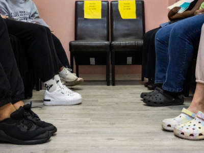 Patients gather in the counseling area at The Pink House, one of the last remaining abortion providers in the South, at the Jackson Women's Health Organization in Jackson, Mississippi, on June 7, 2022.