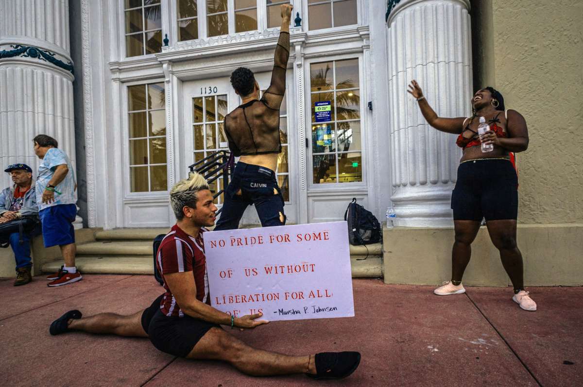 Activists and sex workers participate in a "Slut Walk" in Florida