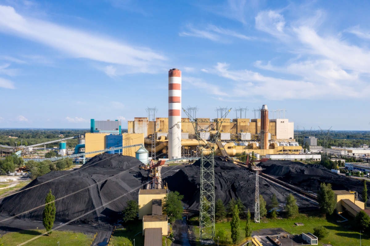 A drone view of Enea Power Station in Połaniec on July 28, 2022.