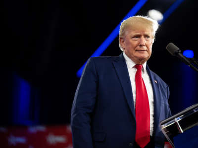 Former President Donald Trump speaks at the Conservative Political Action Conference (CPAC) at the Hilton Anatole on August 6, 2022, in Dallas, Texas.