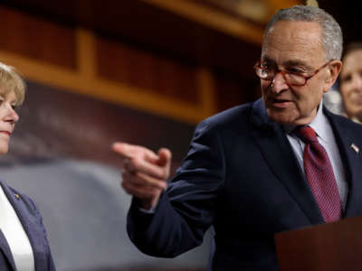 Senate Majority Leader Chuck Schumer speaks at a news conference following the weekly Caucus Meeting with Senate Democrats in the U.S. Capitol Building on August 2, 2022, in Washington, D.C.