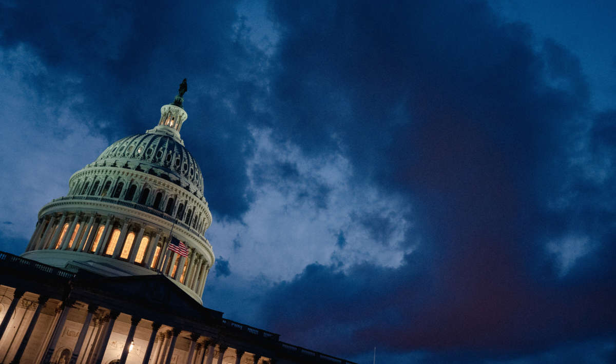 The U.S. Capitol Building is seen before the passage of Inflation Reduction Act on Capitol Hill in Washington, D.C., on August 6, 2022.