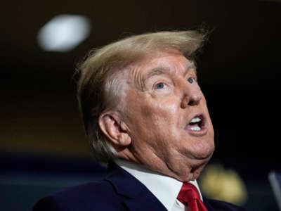 Former President Donald Trump speaks during the America First Agenda Summit, at the Marriott Marquis hotel on July 26, 2022, in Washington, D.C.