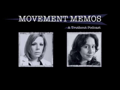 Movement Memos: A Truthout Podcast title card with portraits of guest Melissa Gira Grant and host Kelly Hayes