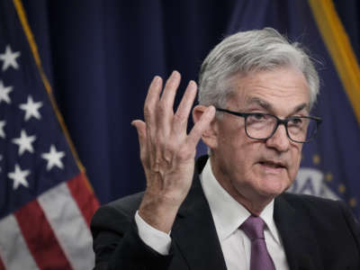 Federal Reserve Board Chairman Jerome Powell speaks during a news conference following a meeting of the Federal Open Market Committee at the headquarters of the Federal Reserve, on July 27, 2022, in Washington, D.C.