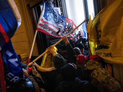 A pro-Trump mob breaks into the U.S. Capitol on January 6, 2021, in Washington, D.C.