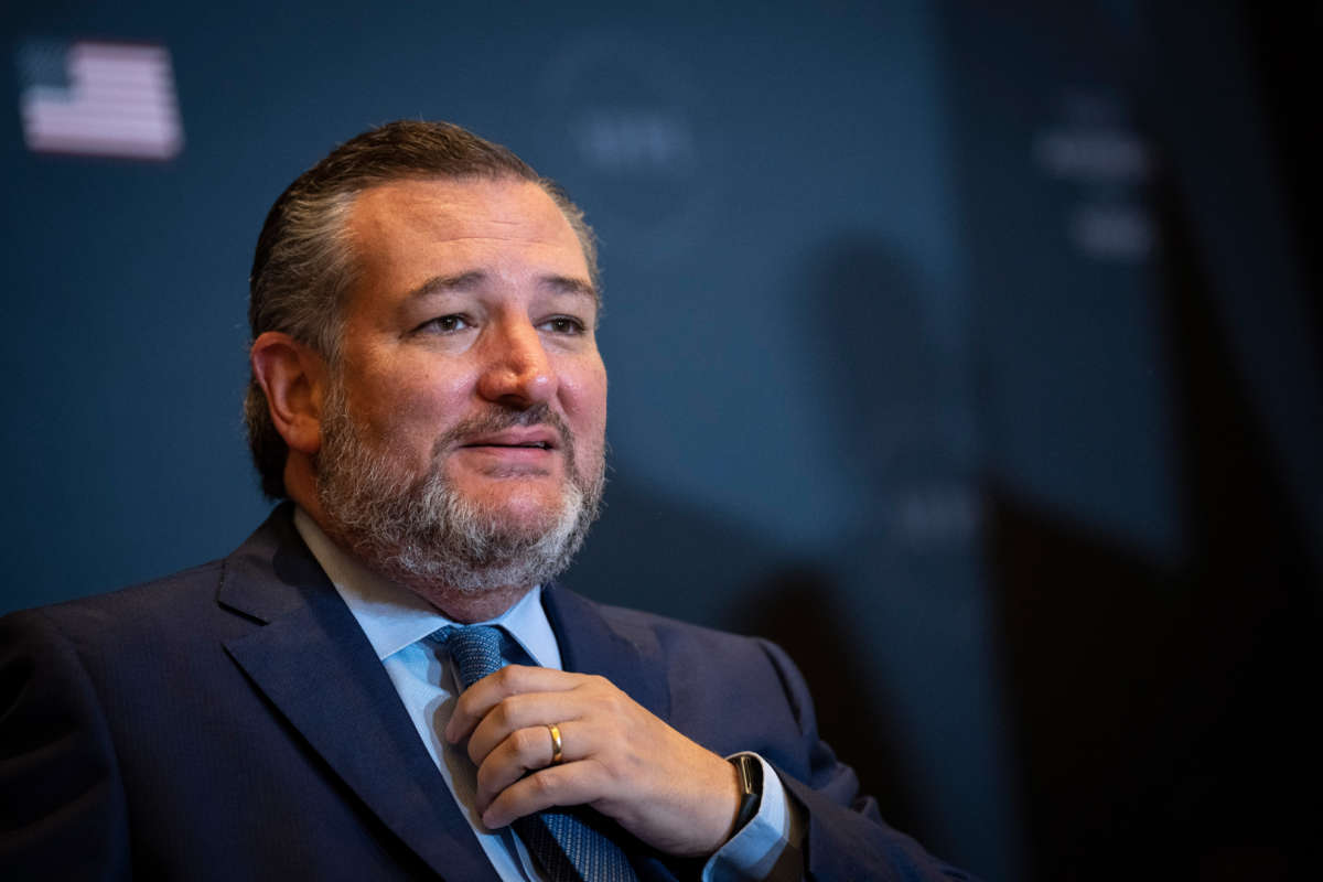 Sen. Ted Cruz speaks during the America First Agenda Summit, at the Marriott Marquis hotel on July 26, 2022, in Washington, D.C.