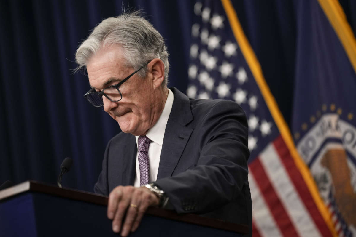 Federal Reserve Board Chairman Jerome Powell speaks during a news conference on September 21, 2022, in Washington, D.C.