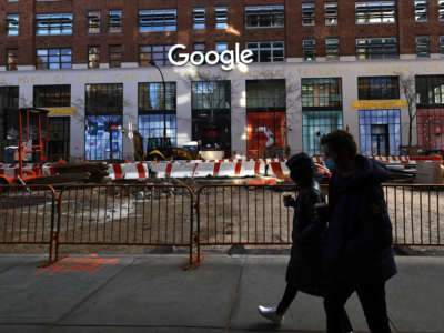 The Manhattan Google headquarters is seen on January 25, 2021, in New York City.