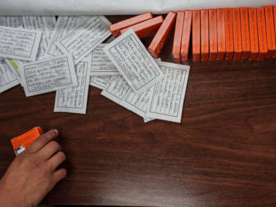 Doses of mifepristone and misoprostol are pictured at Franz Theard's Women's Reproductive Clinic in Santa Teresa, New Mexico, on May 7, 2022.