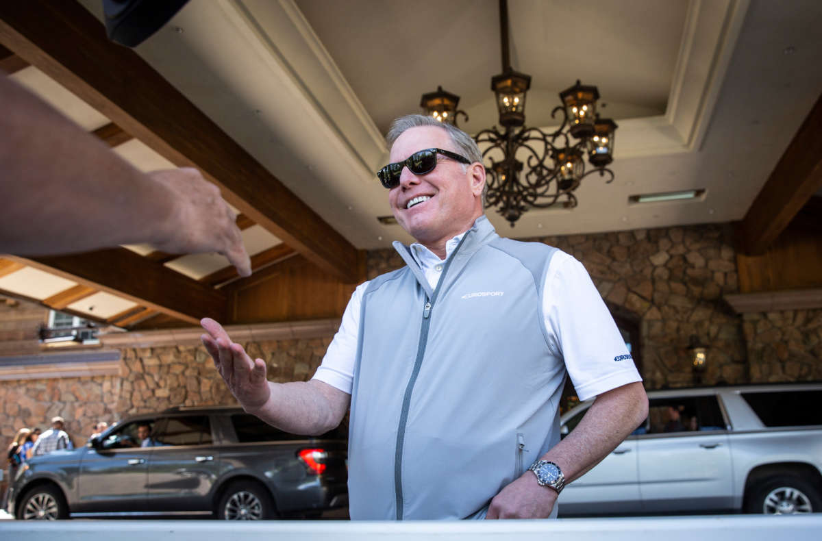 David Zaslav, chief executive officer of Discovery Communications, arrives at the annual Allen & Company Sun Valley Conference, July 9, 2019, in Sun Valley, Idaho.