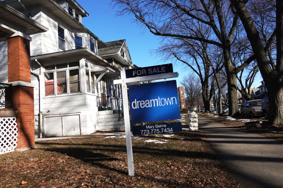 A home is offered for sale on January 20, 2022, in Chicago, Illinois.