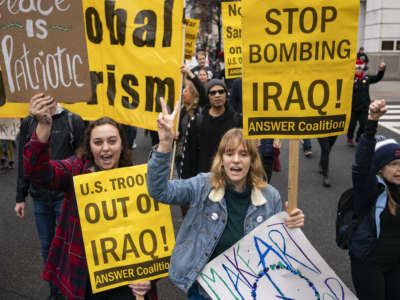 Anti-War Protestors Rally Against War in Iraq and Iran