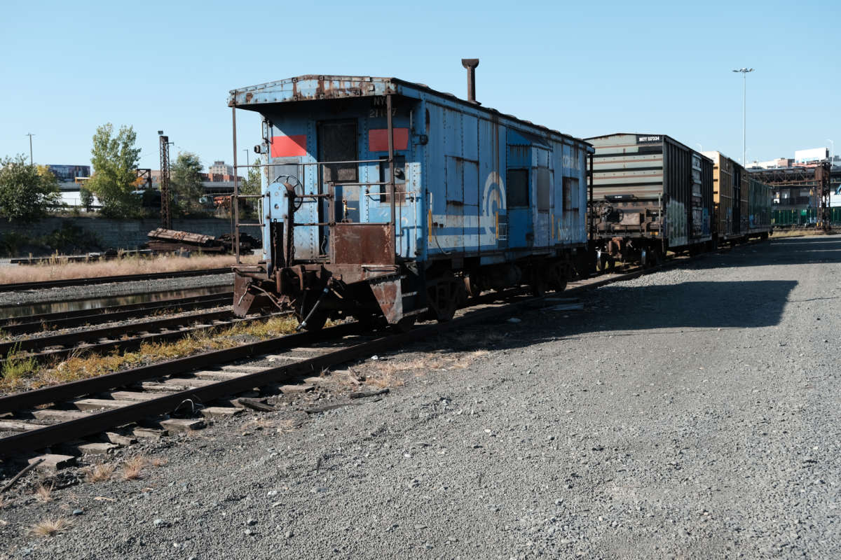 Freight railroad yard in the Bronx, New York